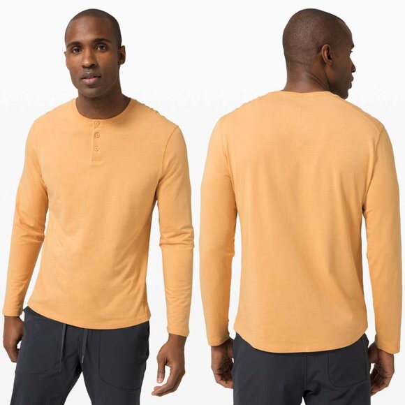 Lululemon Beeswax Yellow Vitasea Five Year Basic Henley - Picture 1 of 4